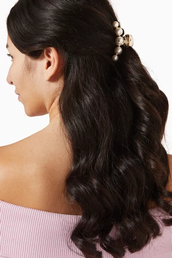 Embellished Claw Hair Clip in Metal