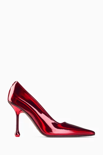 Ixia 95 Pumps in Metallic Patent Leather
