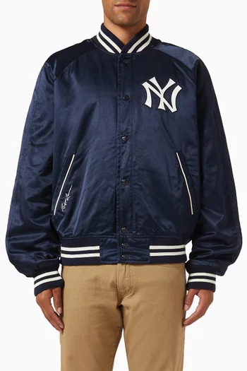 New York Yankees Bomber Jacket in Satin
