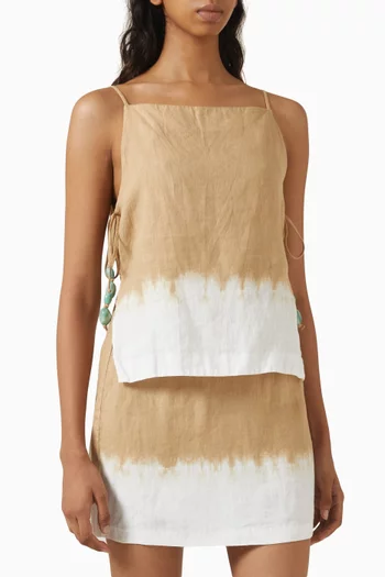 Mancora Dip-dye Top in Linen