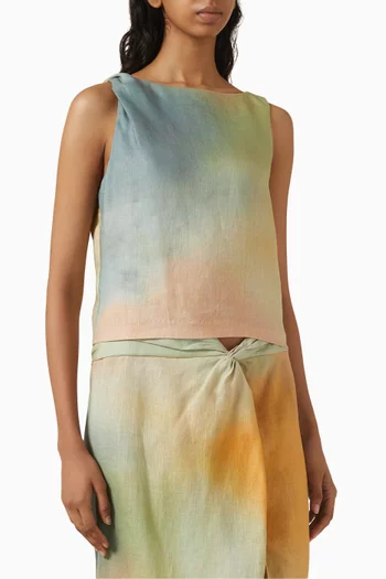 Boa Top in Linen