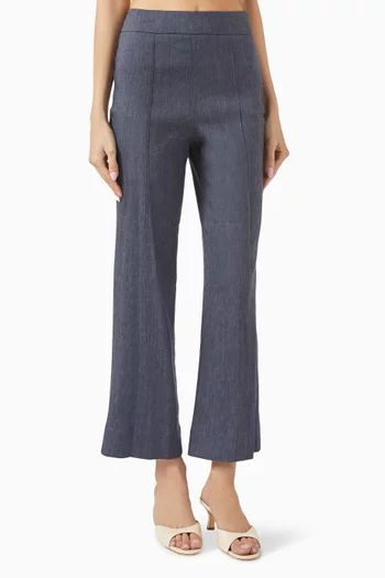 Knack Flared Pants in Linen Blend