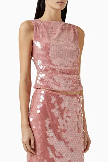 Eton Sequin-embellished Top