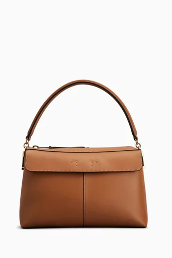 Small T Case Bauletto Top-handle Bag in Leather
