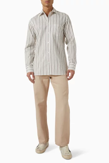 قميص مخطط قطن