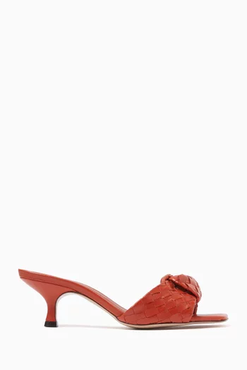 Kareena 60 Knot Mule Sandals in Leather