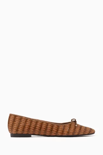 Arissa Ballet Flats in Raffia