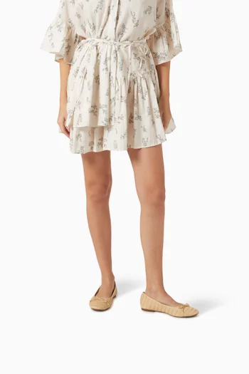 Arissa Ballet Flats in Raffia
