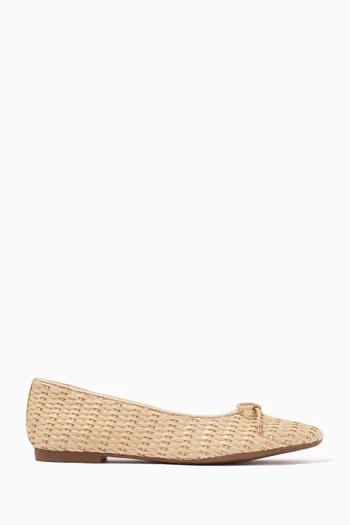Arissa Ballet Flats in Raffia