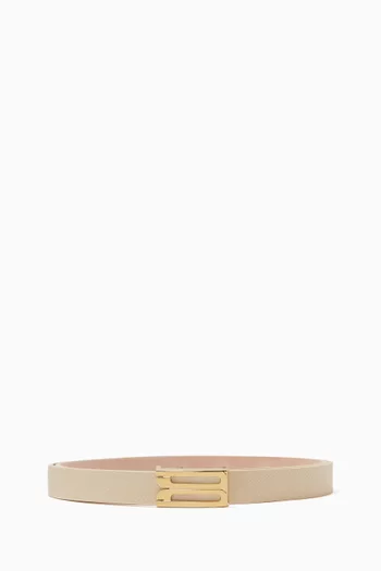 Micro Frame Belt in Grained Leather