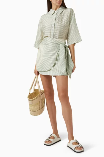 Celeste Mini Skirt in Linen-blend