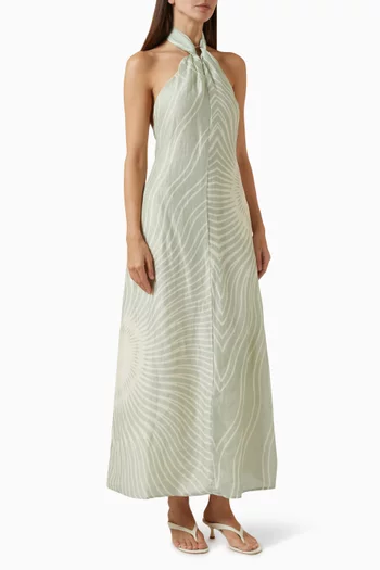 Celeste Maxi Dress in Linen-blend