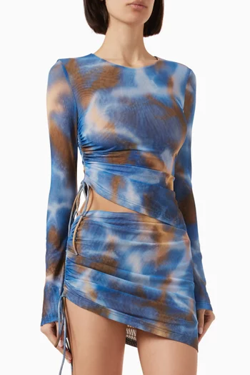 Drew Drawcord Top in Mesh