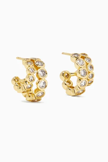 Mini Averto Hoop Earrings in 18kt Gold-plated Metal