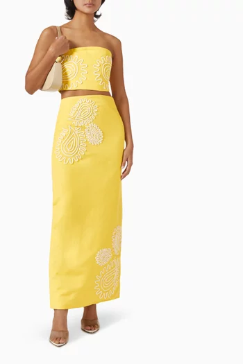 Carly Cropped Top in Viscose-blend
