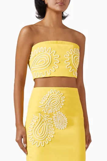 Carly Cropped Top in Viscose-blend