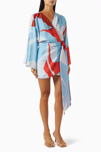 Edith Mini Dress in Linen Blend