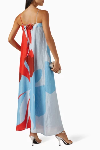 Edith Maxi Dress in Linen Blend