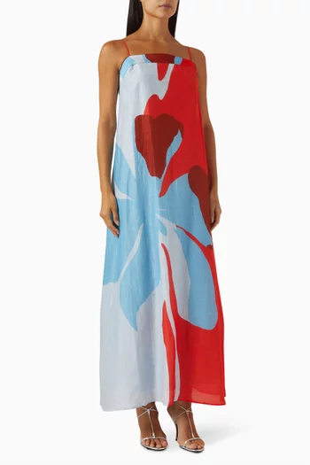 Edith Maxi Dress in Linen Blend