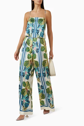Mariah Wide-leg Pants in Satin