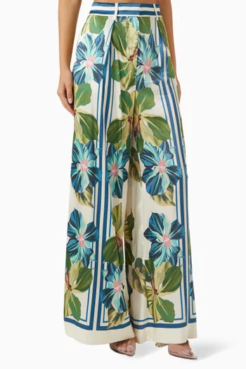 Mariah Wide-leg Pants in Satin