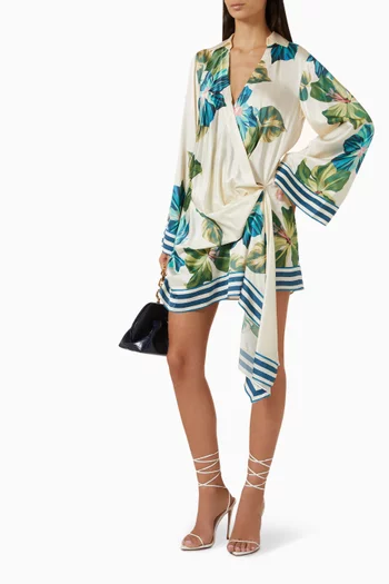 Mariah Mini Dress in Satin