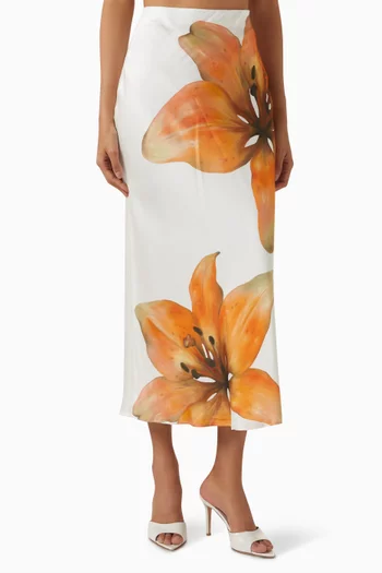 Elaina Skirt in Satin