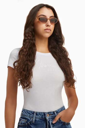Bolt Logo Irregular Sunglasses