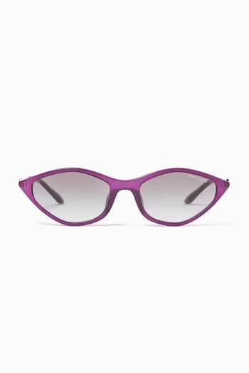 Bolt Logo Irregular Sunglasses