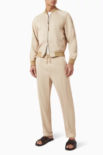 Bomber Jacket in Viscose Cady