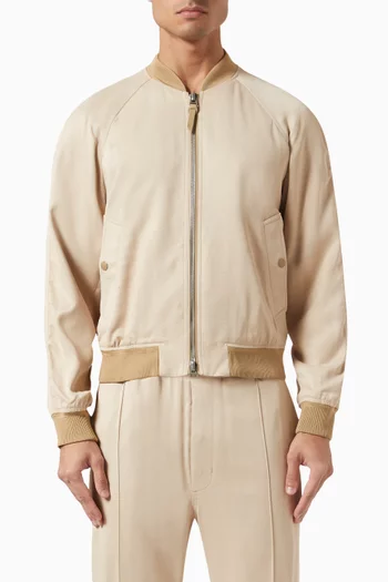 Bomber Jacket in Viscose Cady