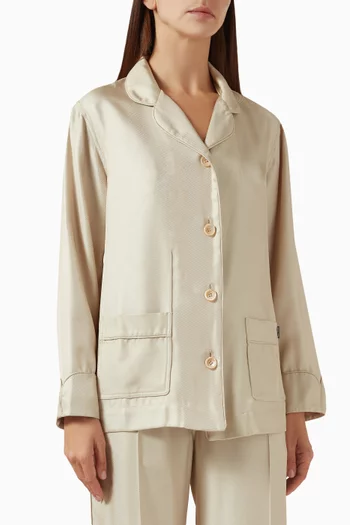 Notch-lapel Shirt in SIlk