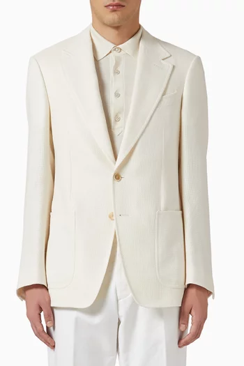 Single-breasted Blazer in Wool Blend