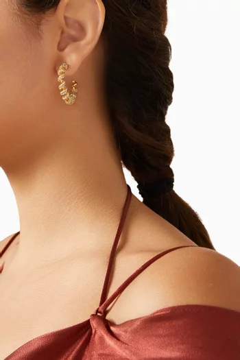 Wine Opener Earrings in 18kt Gold-plated Brass