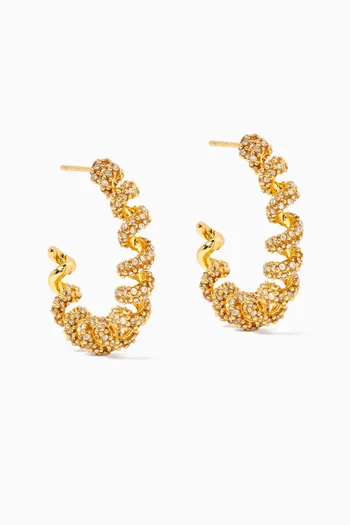 Wine Opener Earrings in 18kt Gold-plated Brass