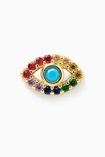 No Envy Evil Eye Single Earring in Gold-plated Sterling Silver