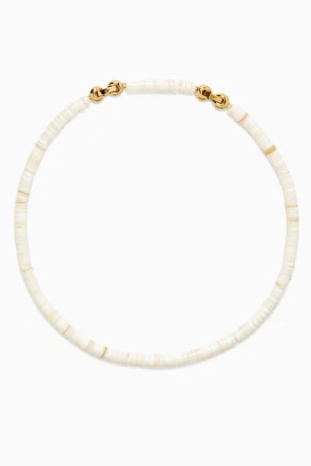 Odette Shell Collar Necklace in Gold-plated Steel