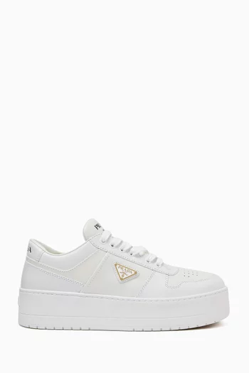 Downtown Platform Sneakers in Leather