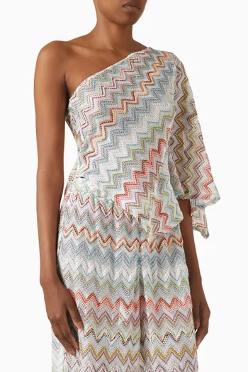One-shoulder Top in Rayon Blend