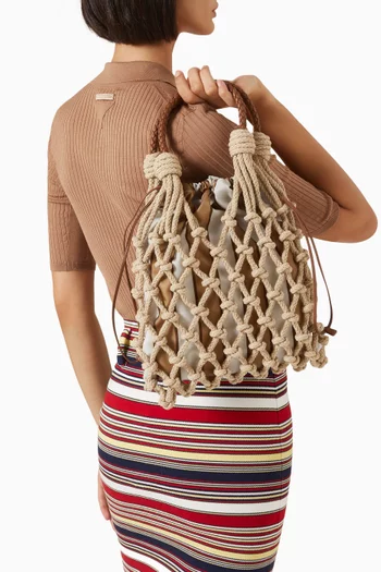 Medium Macramé Bag in Cotton