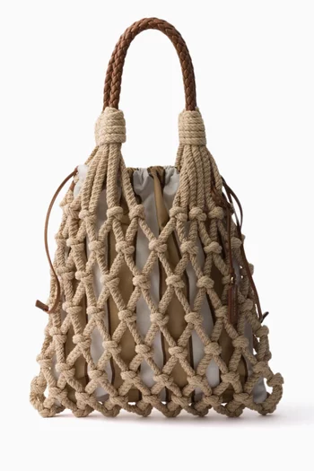 Medium Macramé Bag in Cotton