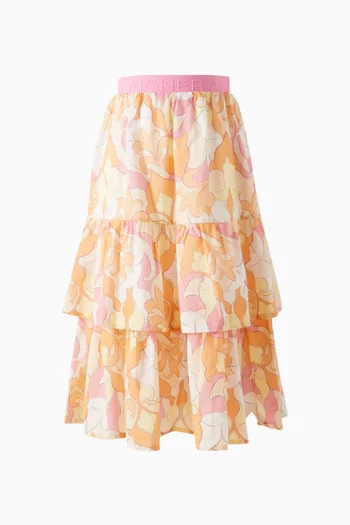 Floral Ruffle Skirt