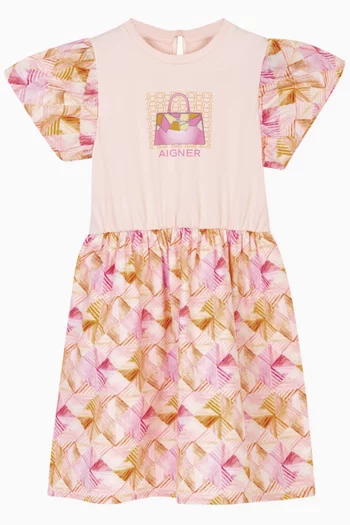 Floral Dress in Cotton-blend