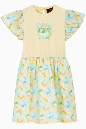Floral Dress in Cotton-blend