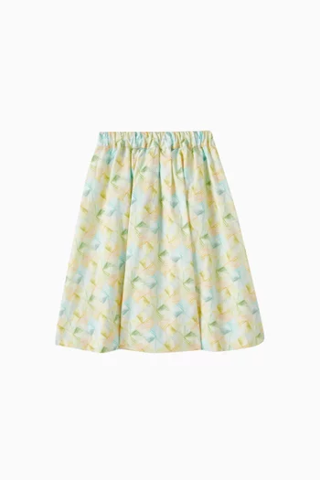 Batiste Printed Skirt in Cotton