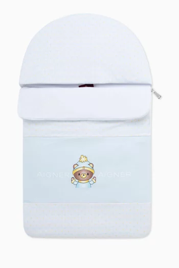 Teddy Logo Baby Nest in Cotton