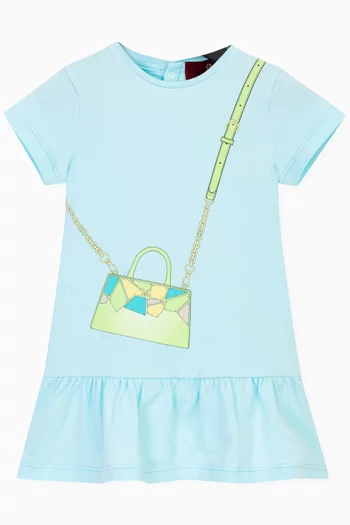 Crossbody Bag Graphic-print Dress in Cotton