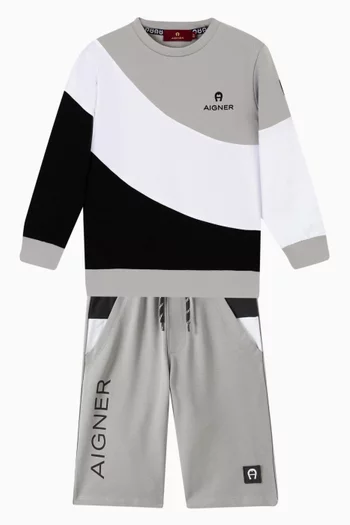 Colourblock Sweatshirt in Cotton