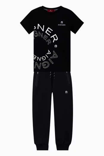 Logo Print Sweatpants in Cotton