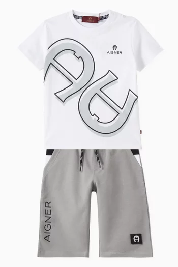 Horseshoe Print T-shirt in Cotton